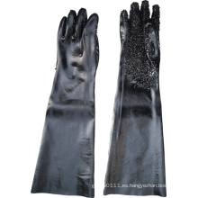 13G Jersey Liner manga larga guantes de PVC con punta de goma (5114.60)